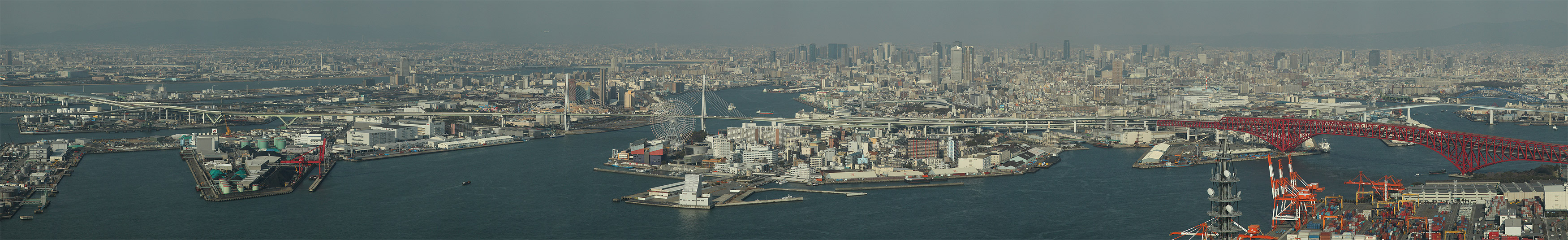 Осака, Вид с Sakishima Cosmo Tower (Osaka, A view from the Sakishima Cosmo Tower)