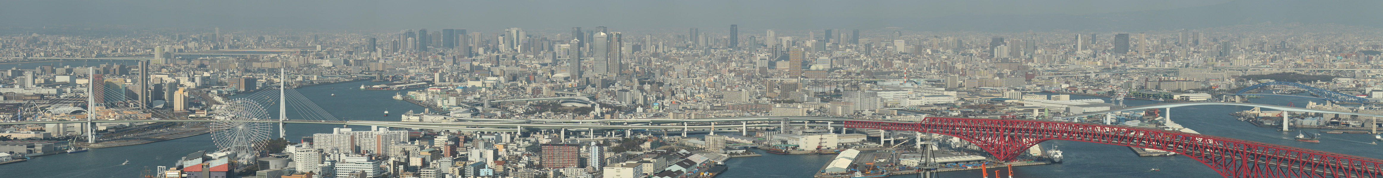 Осака, Вид с Sakishima Cosmo Tower (Osaka, A view from the Sakishima Cosmo Tower)