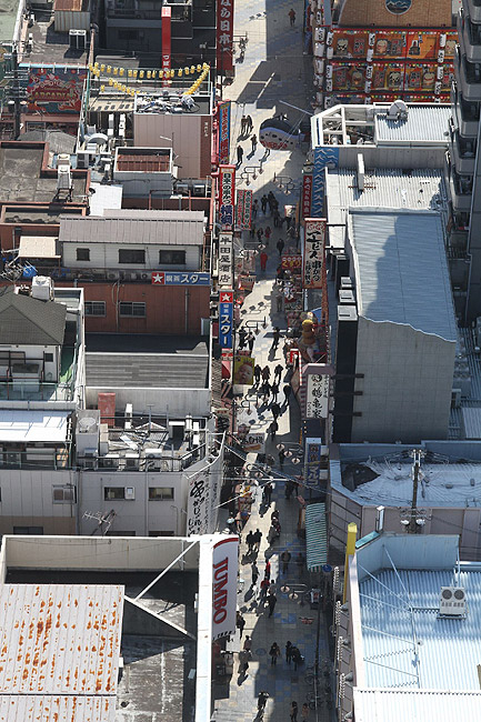 Осака, Вид с Башни Цутэнкаку (Osaka, A view from the Tsutenkaku Tower)